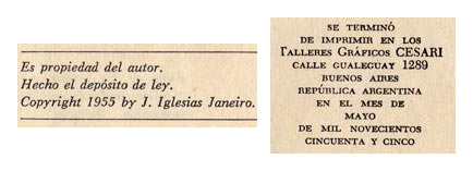 Dois registros editoriais da edição Kier de 1955, lado a lado.
