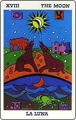 18. A Lua — Tarot Balbi.